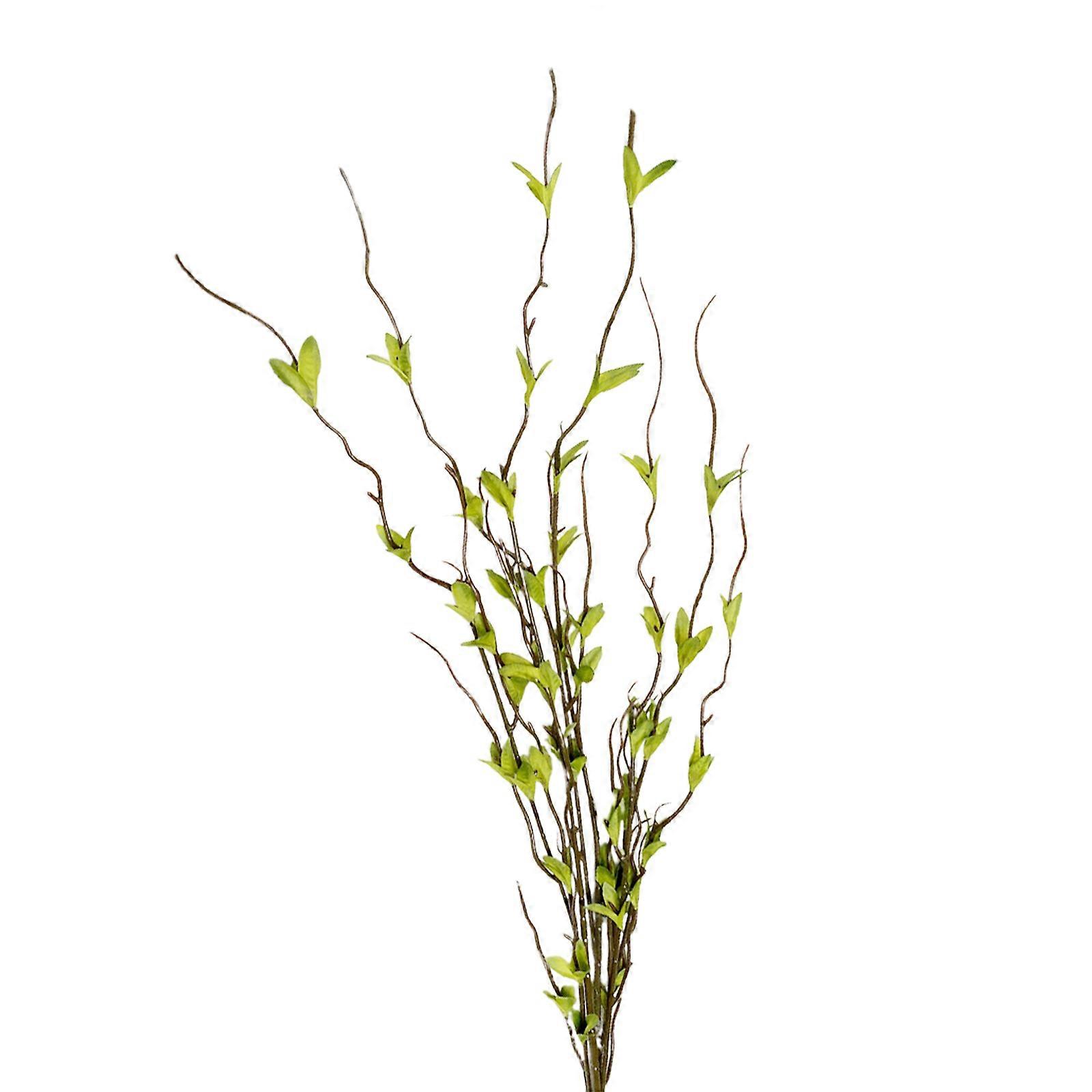 Simulated Green Stems Faux Ficus Twig Plastic Eucalyptus Branches