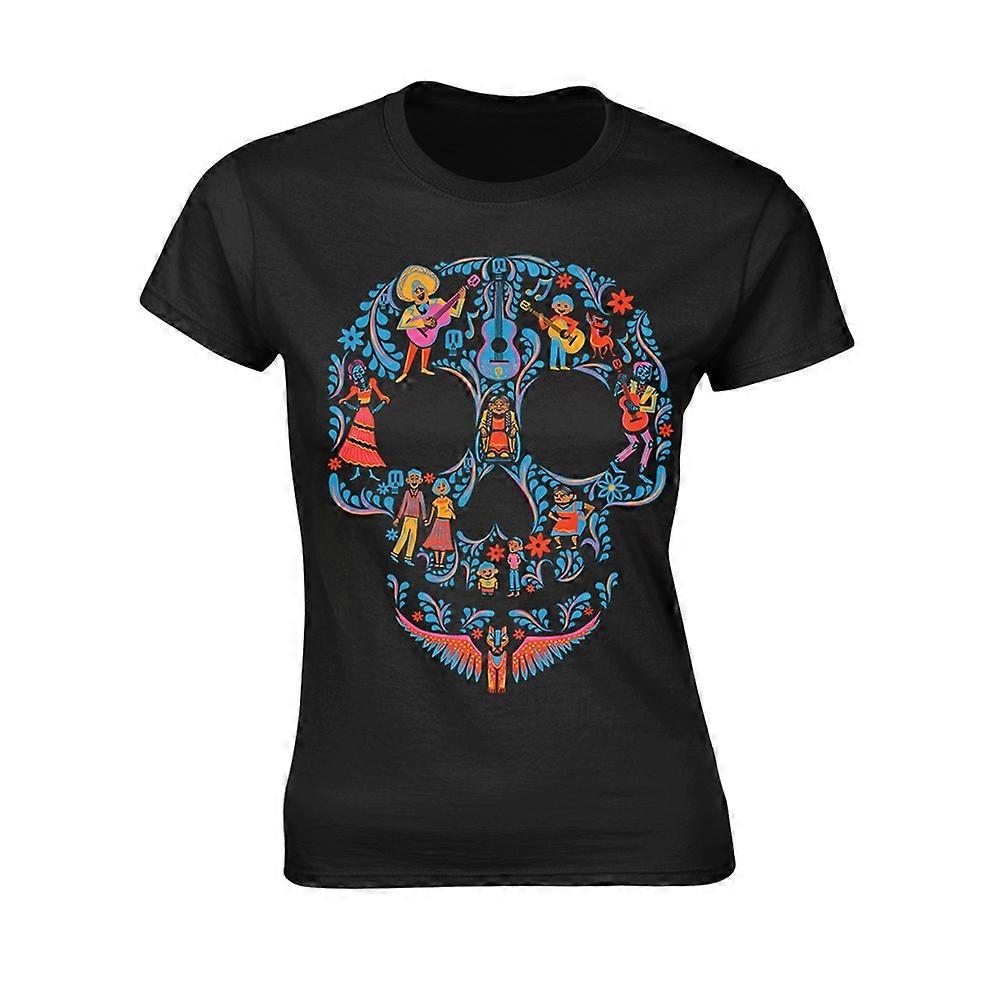 Ladies Disney Coco Skull Pattern Official Tee T-Shirt