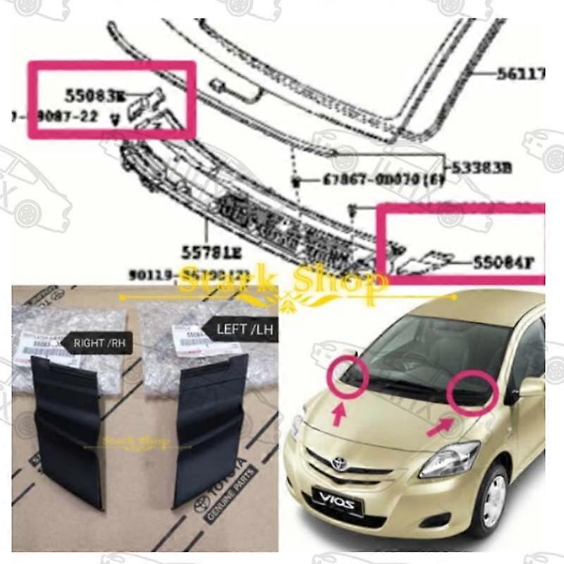 Compatible Vios Vios 2008 2009 2010- 2012 Deflector Corner Glue Waterproof Glue Edge Wiper Glue Plate Under Glass