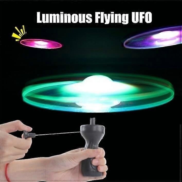 3db világító repülő UFO forgó szórólap LED könnyű fogantyú Flash repülő játékok véletlenszerű szín