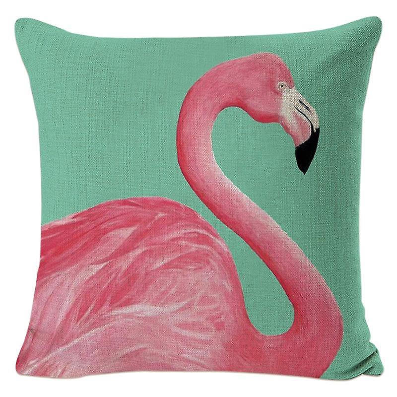 Ins Flamingo Pillow Case Linen Super Soft Peach Skin Fabric Sofa Cushion Cover Pillow