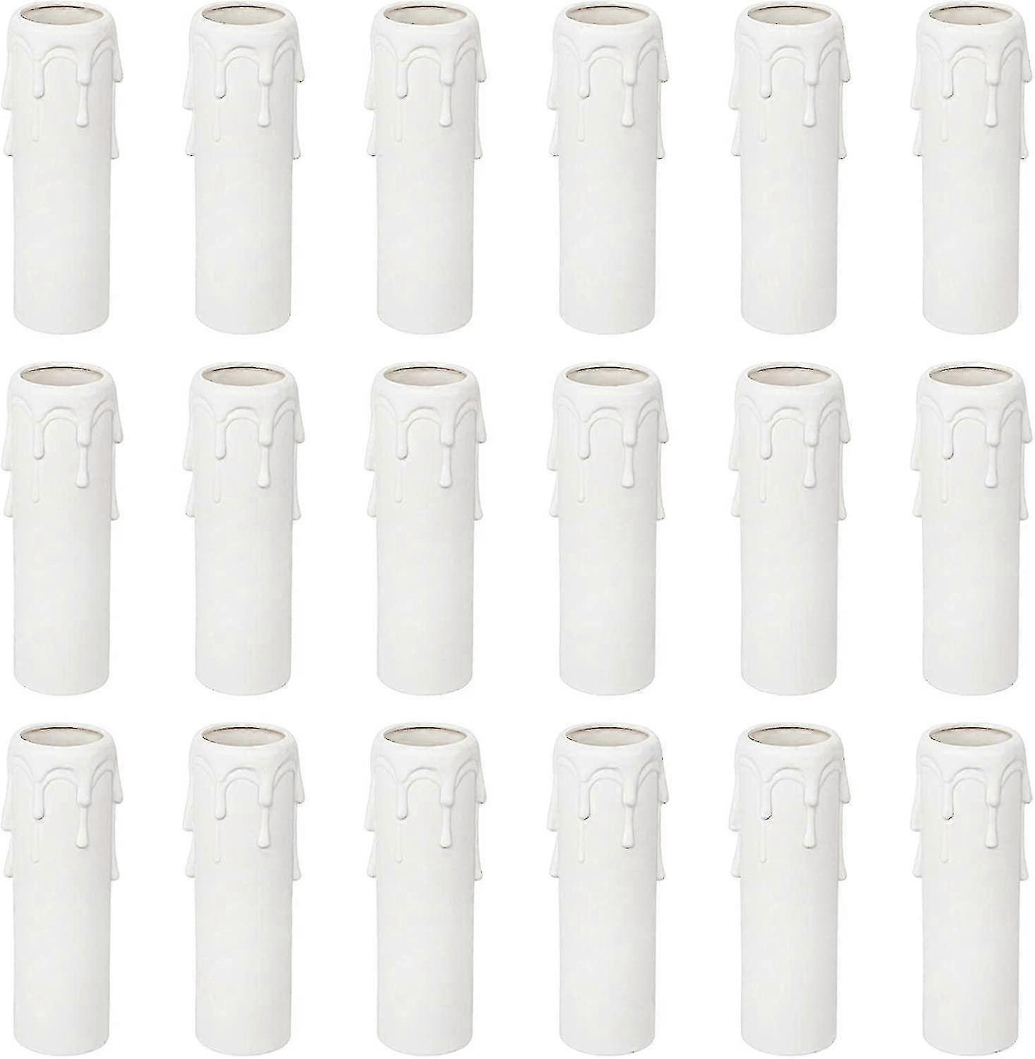 18pcs Lamp Sleeving Drip Candle Tube 100 * 25mm Candle Holder Cover For Christmas Tree Decoration And Replace Chandeliers Wall Sconces Candle Holder-