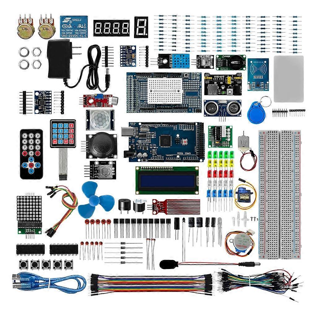 Mega 2560 UNOR3 Starter Kit for Beginners Projects with 250+ Components