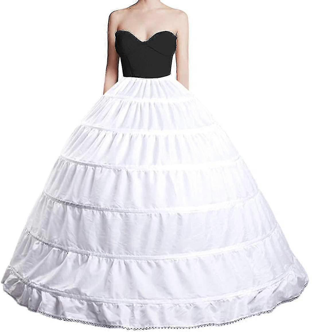 المرأة Crinoline معطف صغير زلات طول الكلمة تحت تنورة A-line 6 طوق تنورة زلات طويلة تحت تنورة