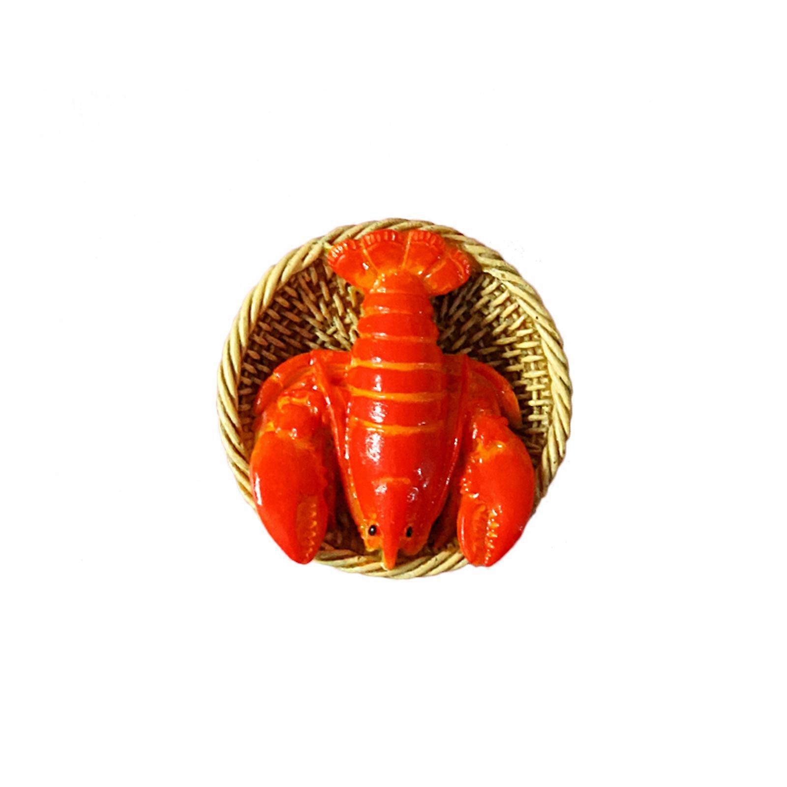 2024 New, Refrigerator Magnets 3D Lobster Fresh Cute Decorative Message Resin