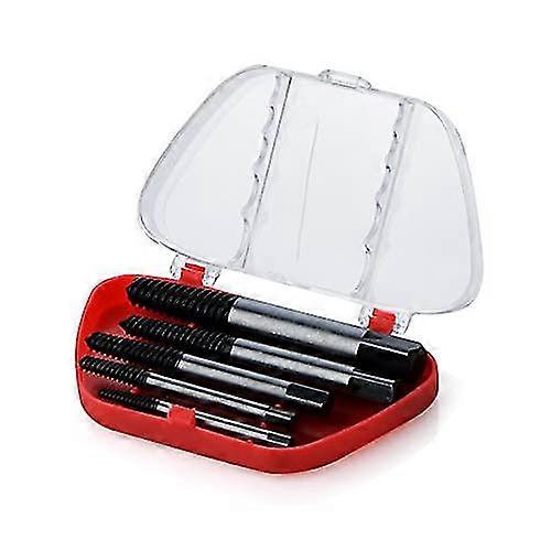 5pc Screw Extractor Set for Broken and Damaged Bolts - Plastic Box Included (Size: 5PC OPP)