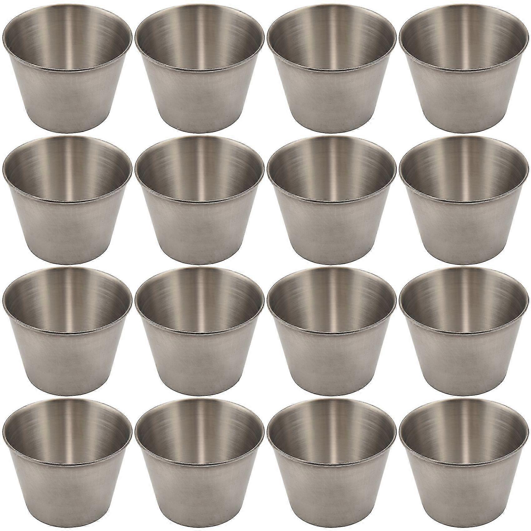 24 Pack Stainless Steel Condiment Sauce Cups,commercial Dipping Sauce Cups,ramekin Condiment Cups P