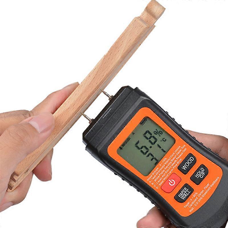 4-75% Two Pins Digital Wood Moisture Meter Wood Humidity Tester Hygrometer Timber Damp Detector Large LCD Display Dropship