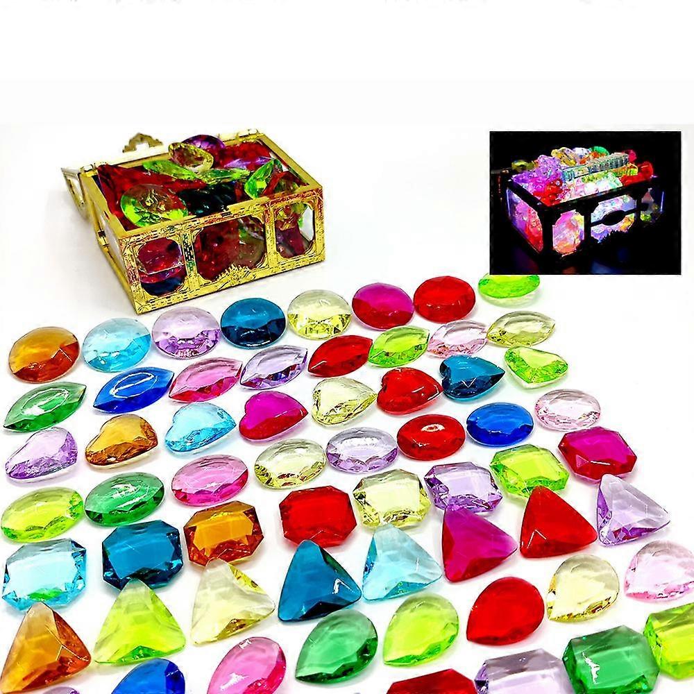 Gemme di Plastica Scatola del Tesoro Capitano Partito Pirata Pirata TreasureChest Bambino Organizzatore Petto Giocattolo Regali Per Kid Compleanno ...