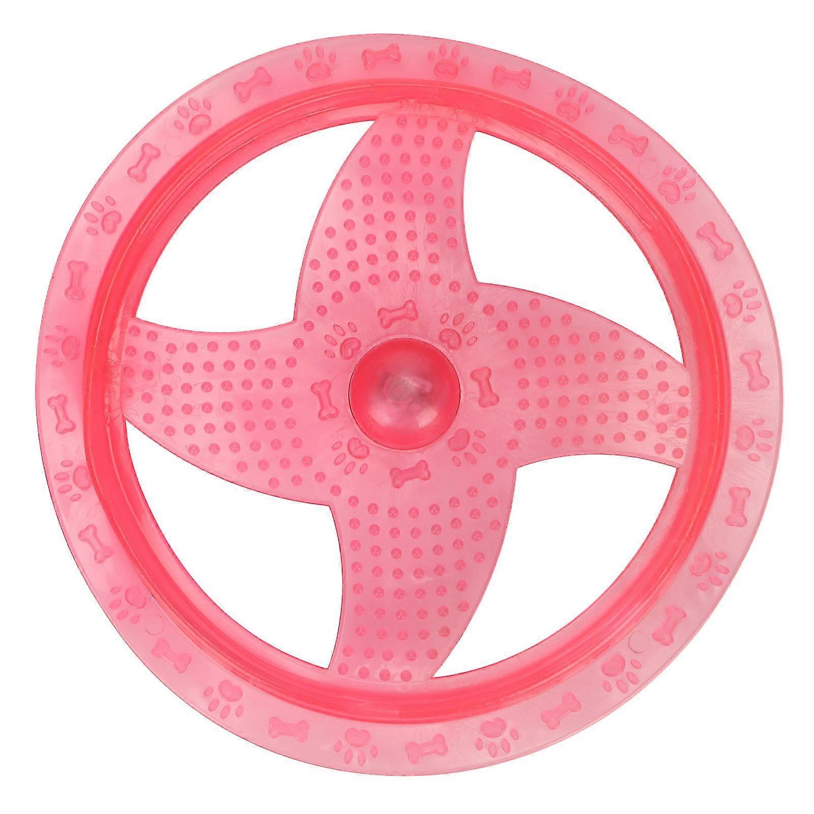 Interactive LED Floating Disc Toys with Handle for Small to Large Dogs High-Speed Blinking Lights TPR Material Safe for All Dogs