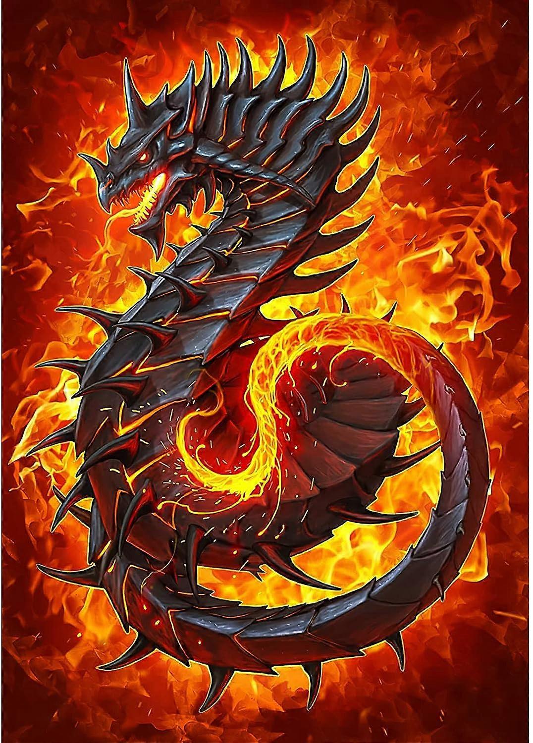 5D Diamond Painting 30x40cm Dragon X