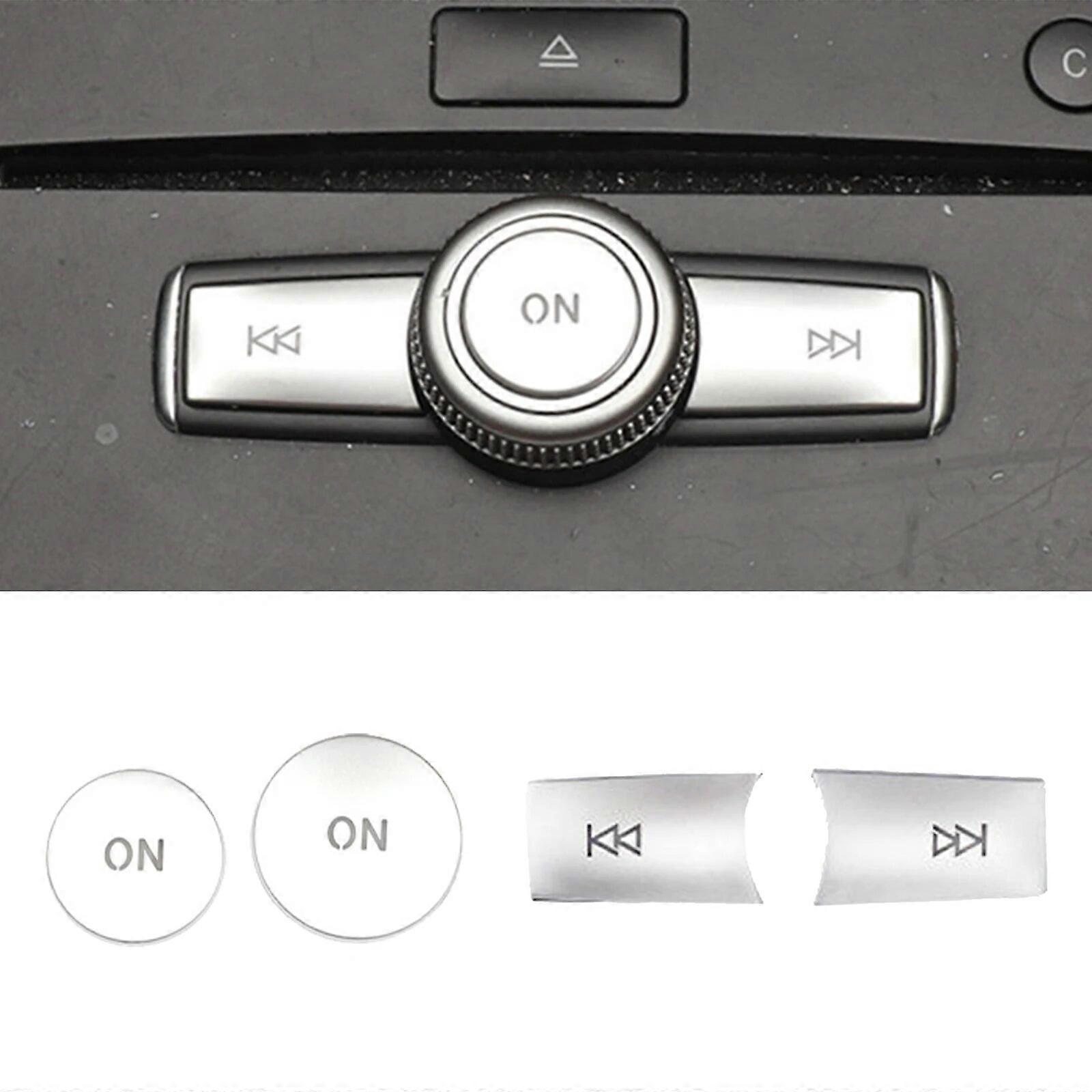 car interior decoration Car Console CD Panel Multimedia Switch Buttons Sequins Volume Button Cover For Mercedes Benz C E Class W204 W212 GLK X204