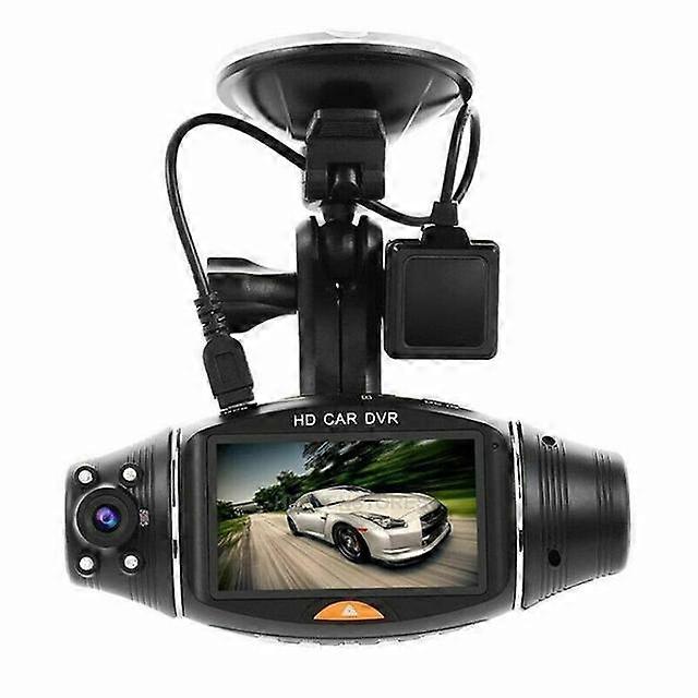 Dash Cam Dual Lens 1080P HD Recording Car DVR Night Vision 2.7'' LCD Screen Built-In GPS Video Recorder Front and Rear camera
