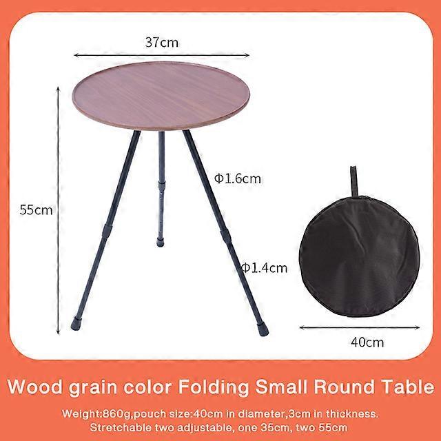 Three-legged Folding Round Folding Tables Outdoor Dining Folding Tables PorFolding Tables Aluminum Alloy Coffee Folding Tables Hike Picnic Folding Tab