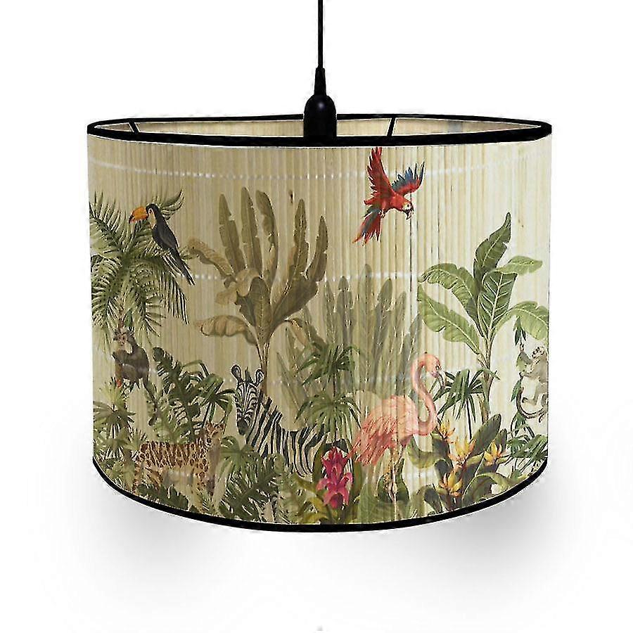 Bamboo Lamp Shade Table Lamp Cover, Without Plug In Cord