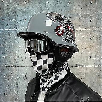 german style motorcycle helmet uk Lowest Profile Low profile German style design DOT approved for safety Matte black minimalist finish Lightweight and comfortable fit Beanie German Novelty Helmets Sliver/Chrome AC54