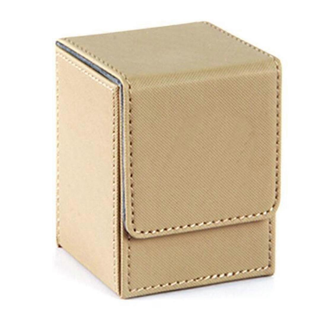Card Case Deck Box Sleeved Cards Deck Game Box For Yugioh Binders: 100+, Sand Color Banmo