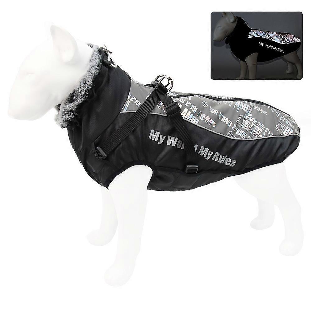 Clothes For Large Dogs Waterproof Big Dog Vest Jacket Autumn Winter Warm Fur Collar Pet Dog Coat For French Bulldog Wilma Dog