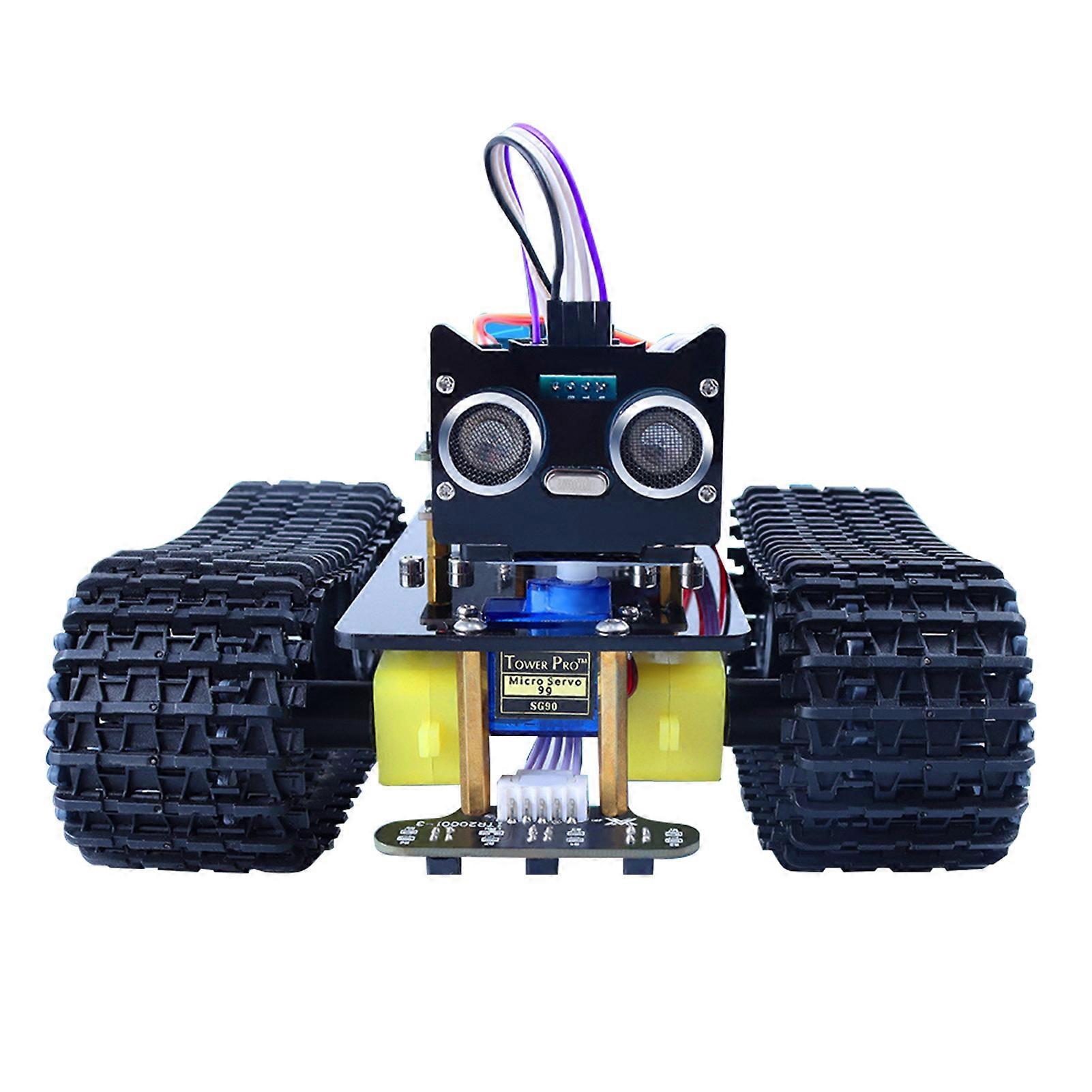 Smart Crawler Robot DIY Kit Intelligent Programmable Robot Kit with Ultrasonic Obstacle   Avoidance Tracking STEM Wireless Vehicle Direction Control R
