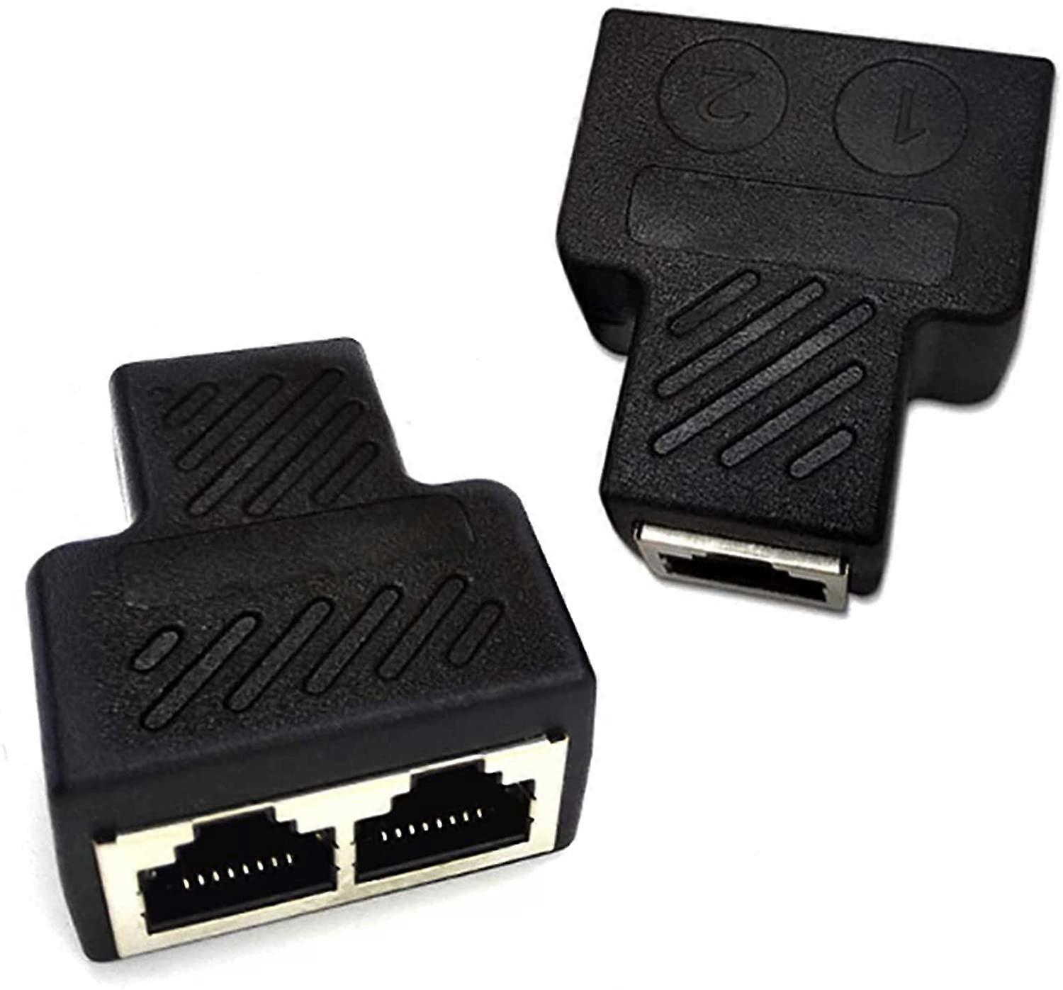 Rj45 Lan Splitter [2 kusy], Připojení 1 až 2 Splitter Plug Adapter, Ethernet Splitter Network Extension Adapter, Dva počítače Mohou Surf Intern