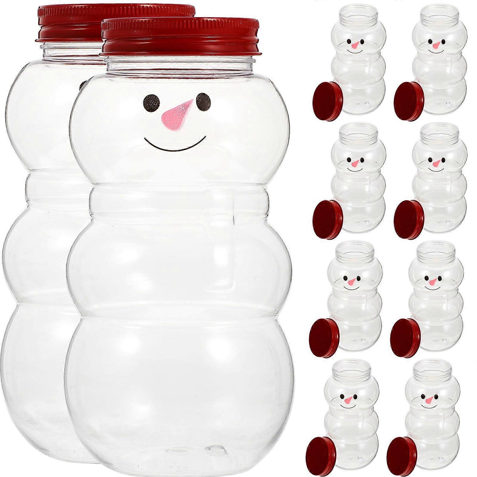 10Pcs Christmas Beverage Bottles Party Wrapping Bottles Empty Juice Bottles Milk Beverage Bottles Gift