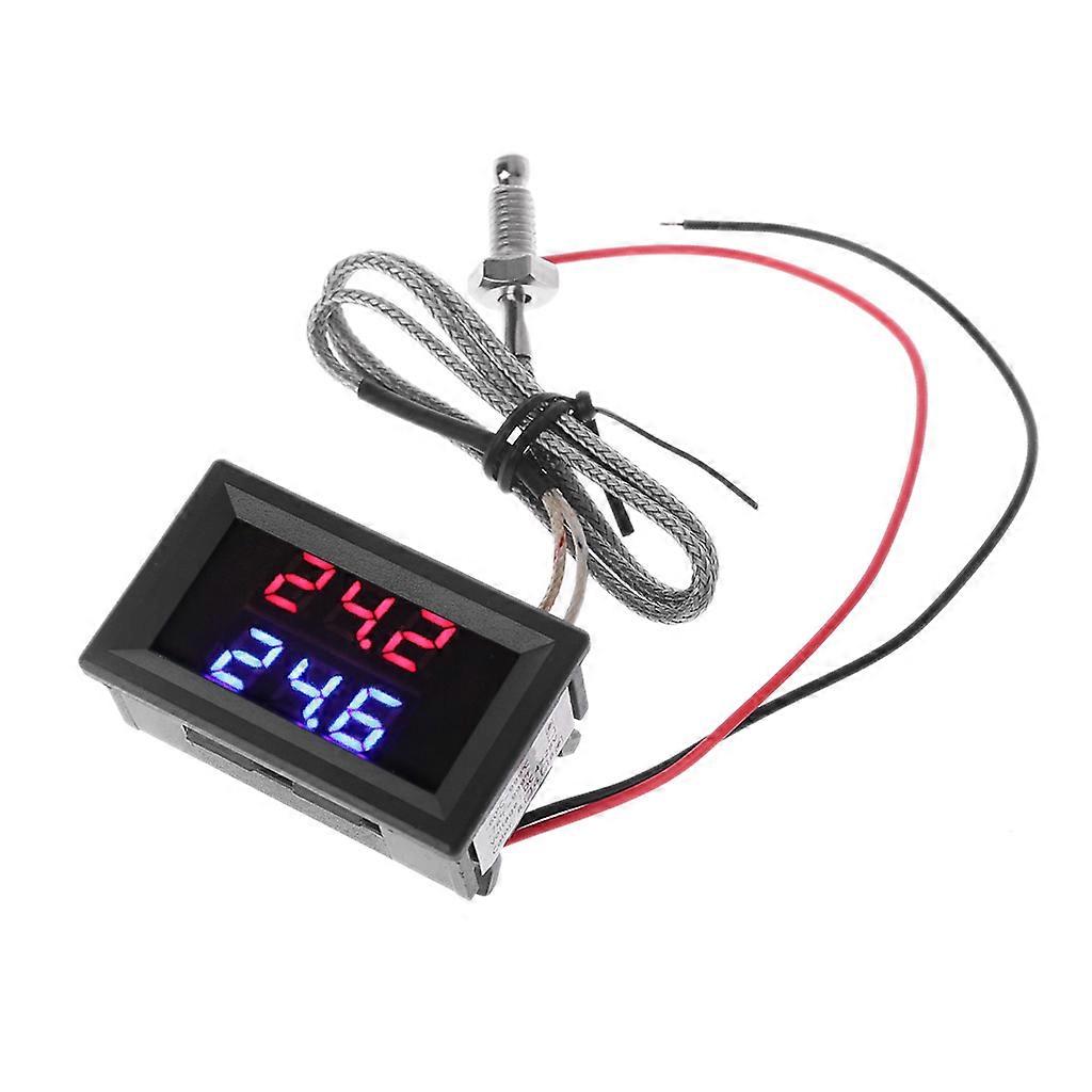 Dubbel digital LED-display termoelement termometer K-typ termoelementsensor