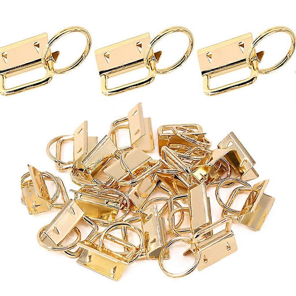 50pcs for Key Fob Hardware with for Key Rings Set for Bag Wristlets Ribbon Webbi