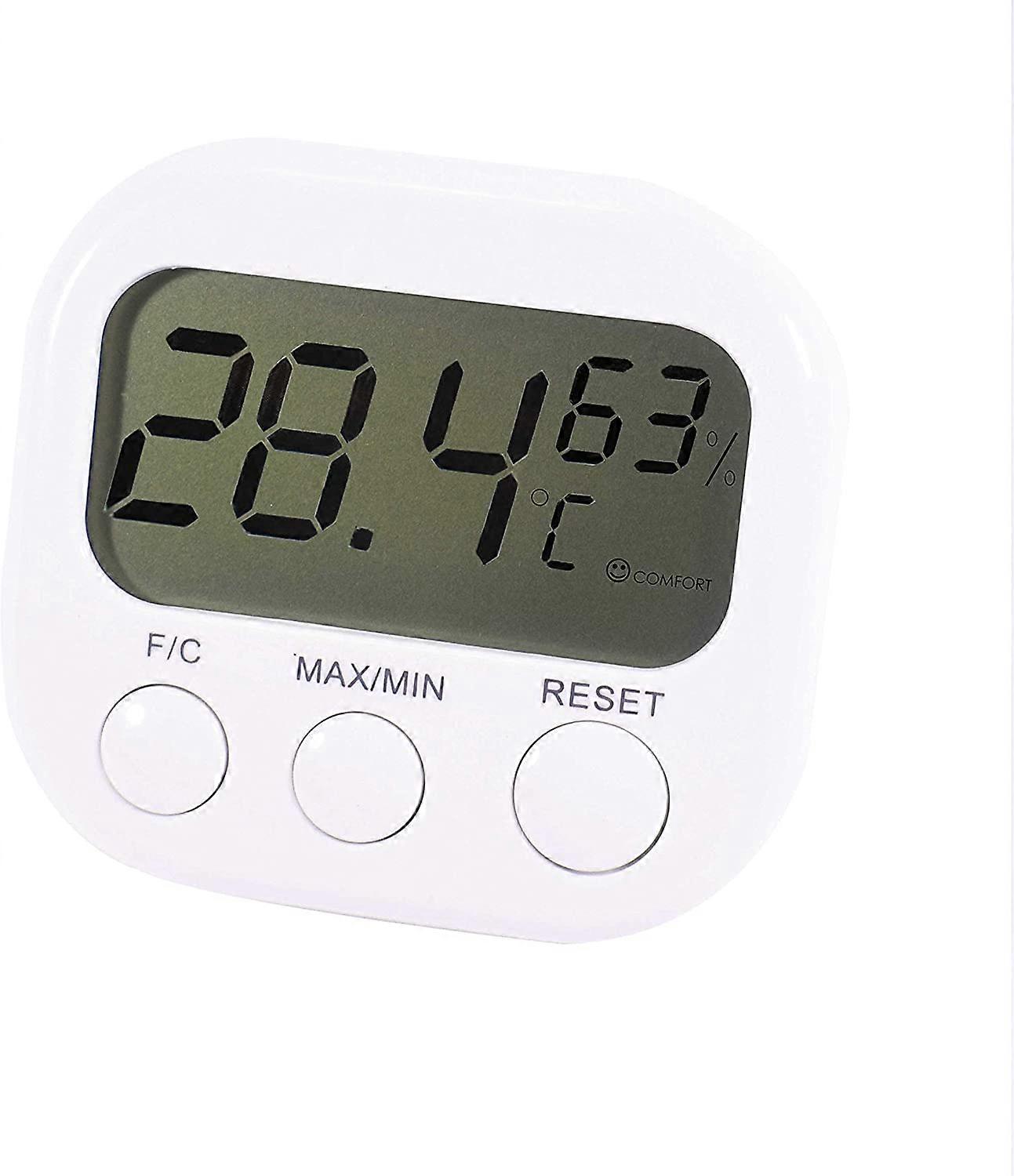 Digital LCD thermometer Perfect for winter, Hygrometer function, Measures humidity