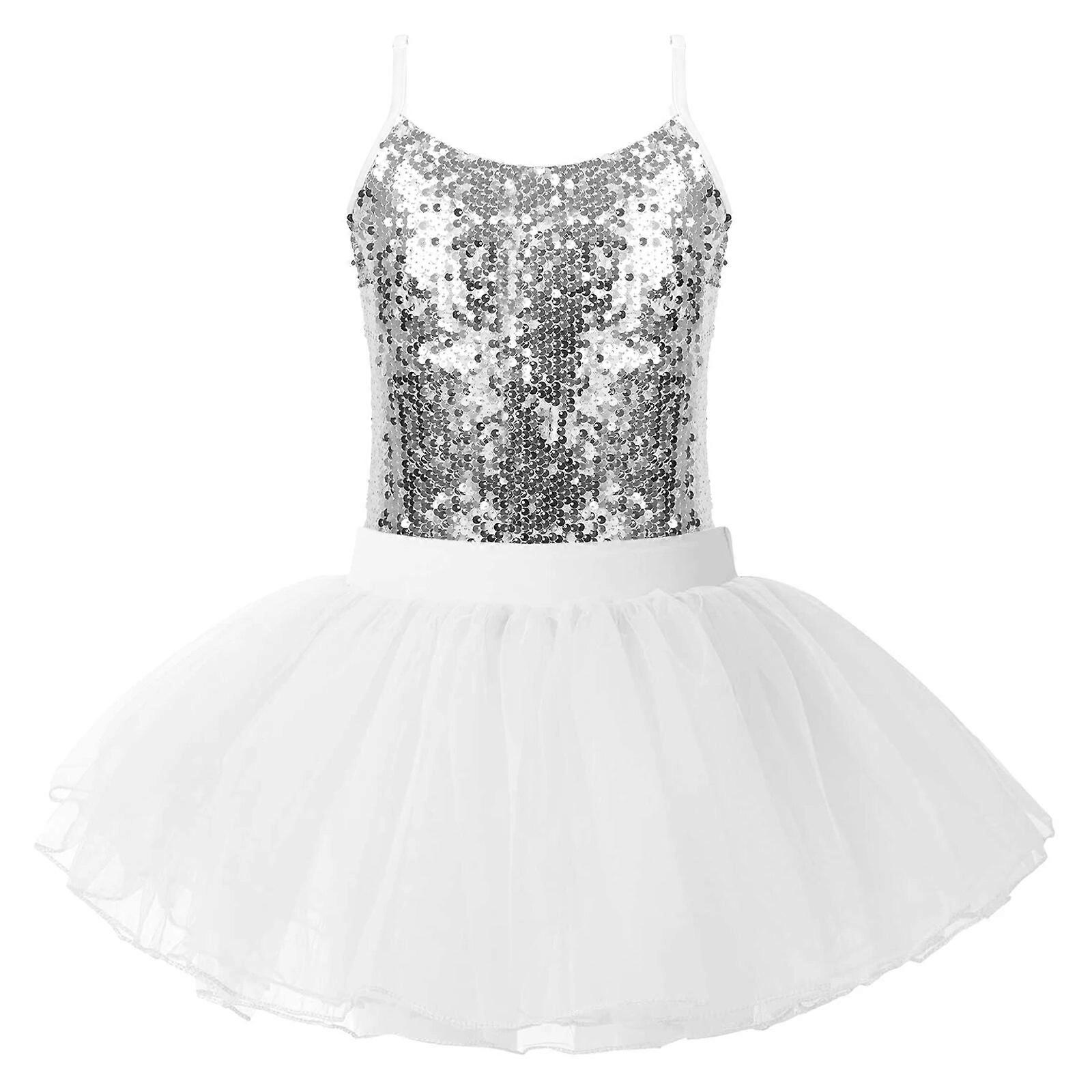 ילדים תלבושות ריקוד ילדים בנות ללא שרוולים דפוס טוטו שמלת בלט התעמלות בגד גוף + מכנסיים קצרים הופעה סטים של בגדי ריקוד