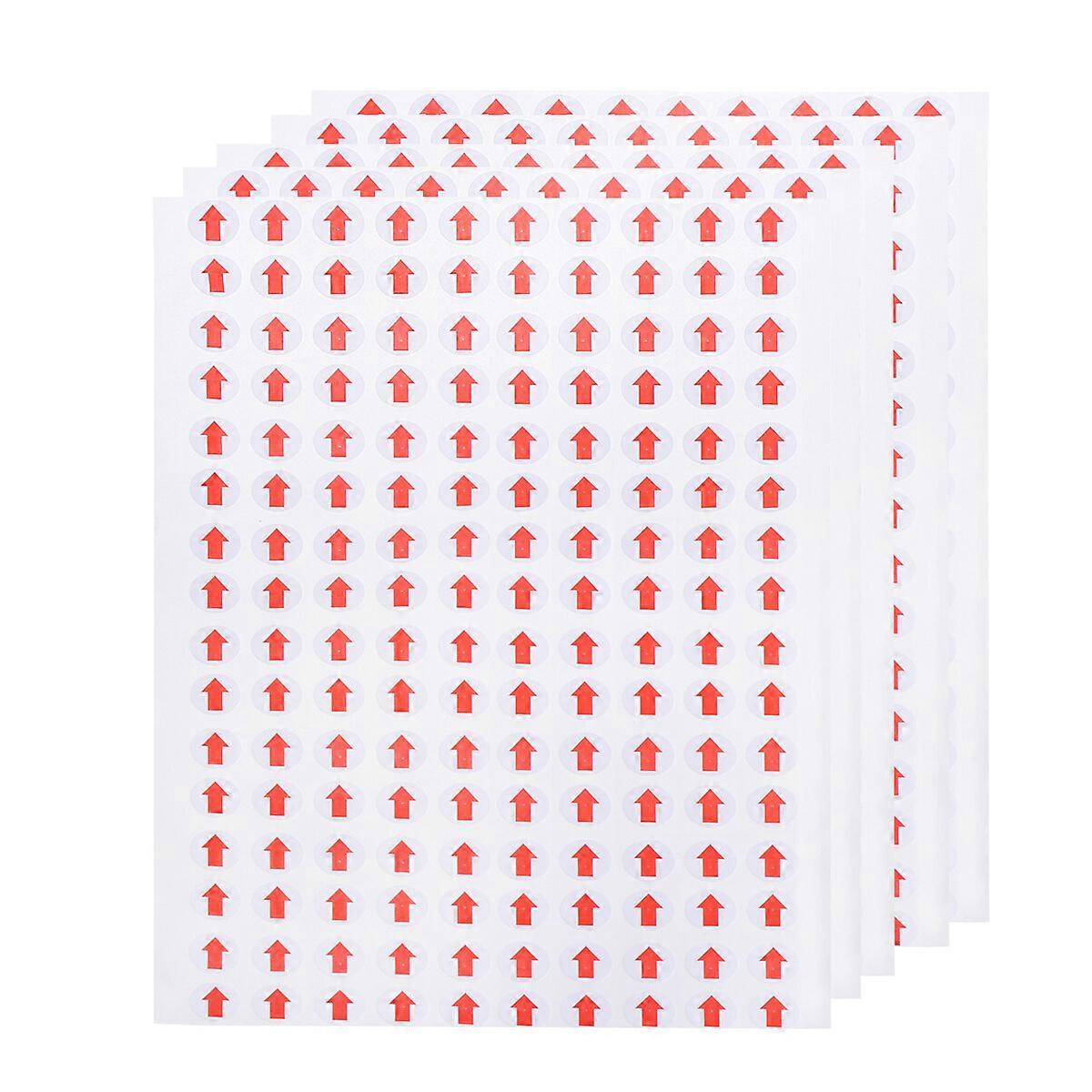 3200PCS 10mm Self Adhesive Sticky Red Arrow Labels Removable Small Circle Dot Stickers Product Inspection Defect Indicator Tape (White+Red)