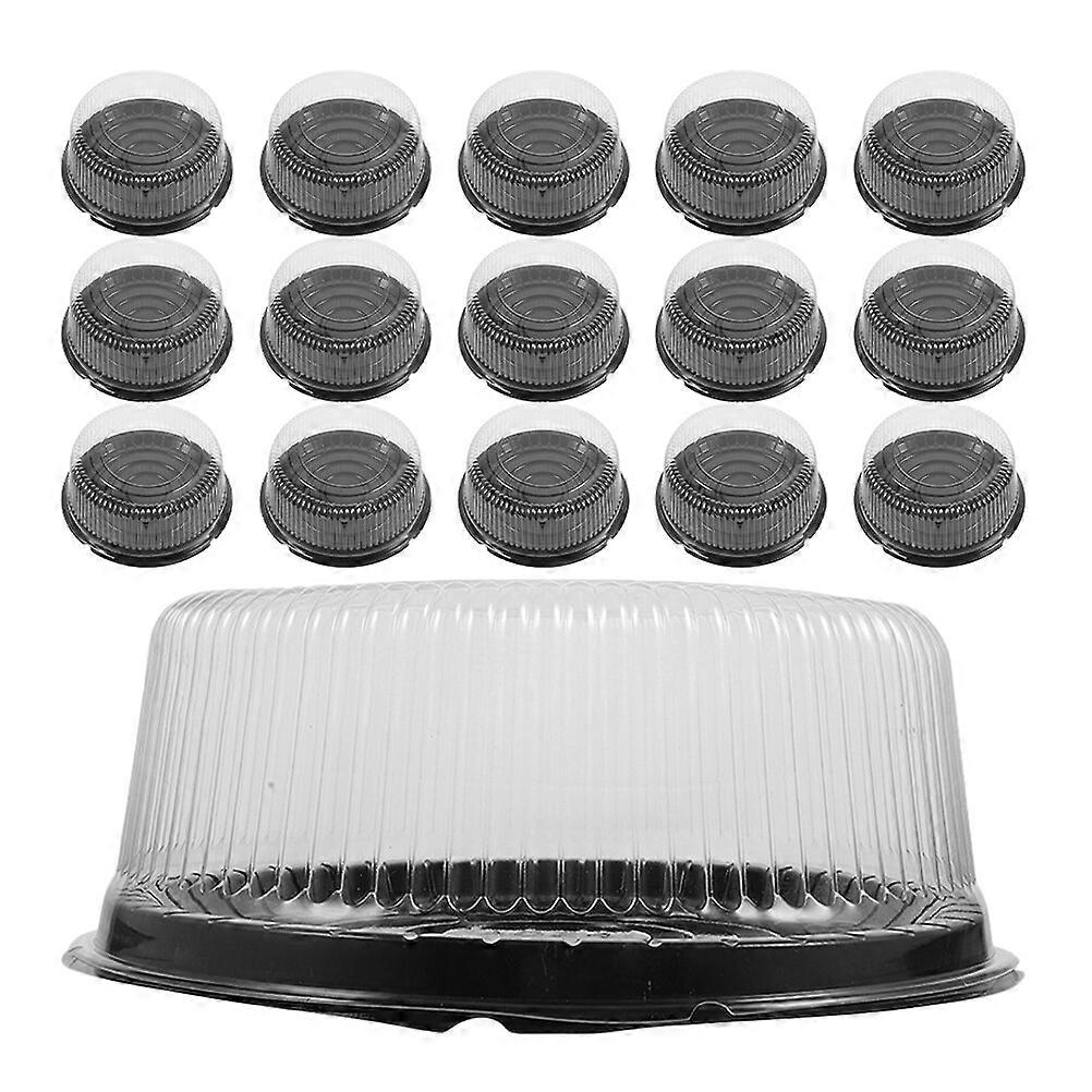 20pcs Reusable Plastic Bakery Cake Box Round Cake Plastic Bakery Container with Lids Cake Boxes