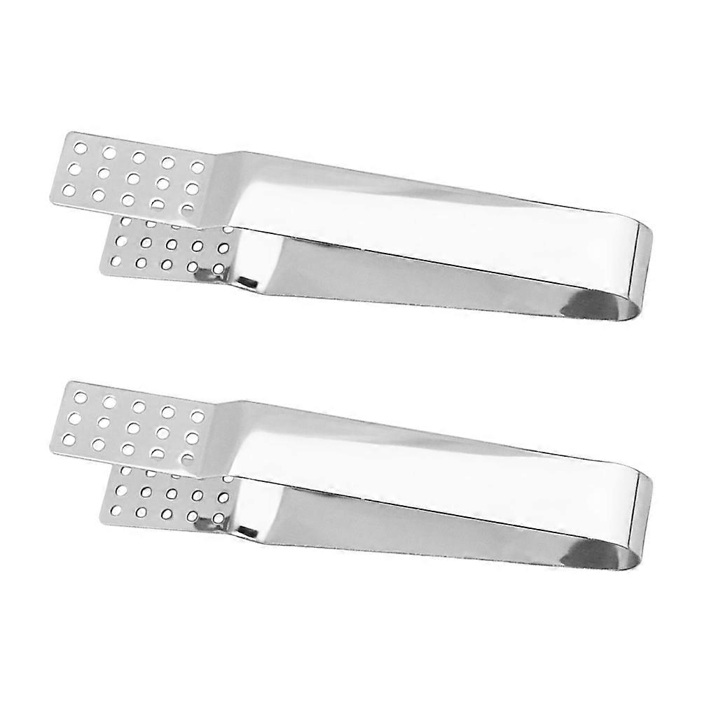 2 stk Frukt pinsett rustfritt stål Ice Tong Mini Sugar Tong Frukt Squeezer