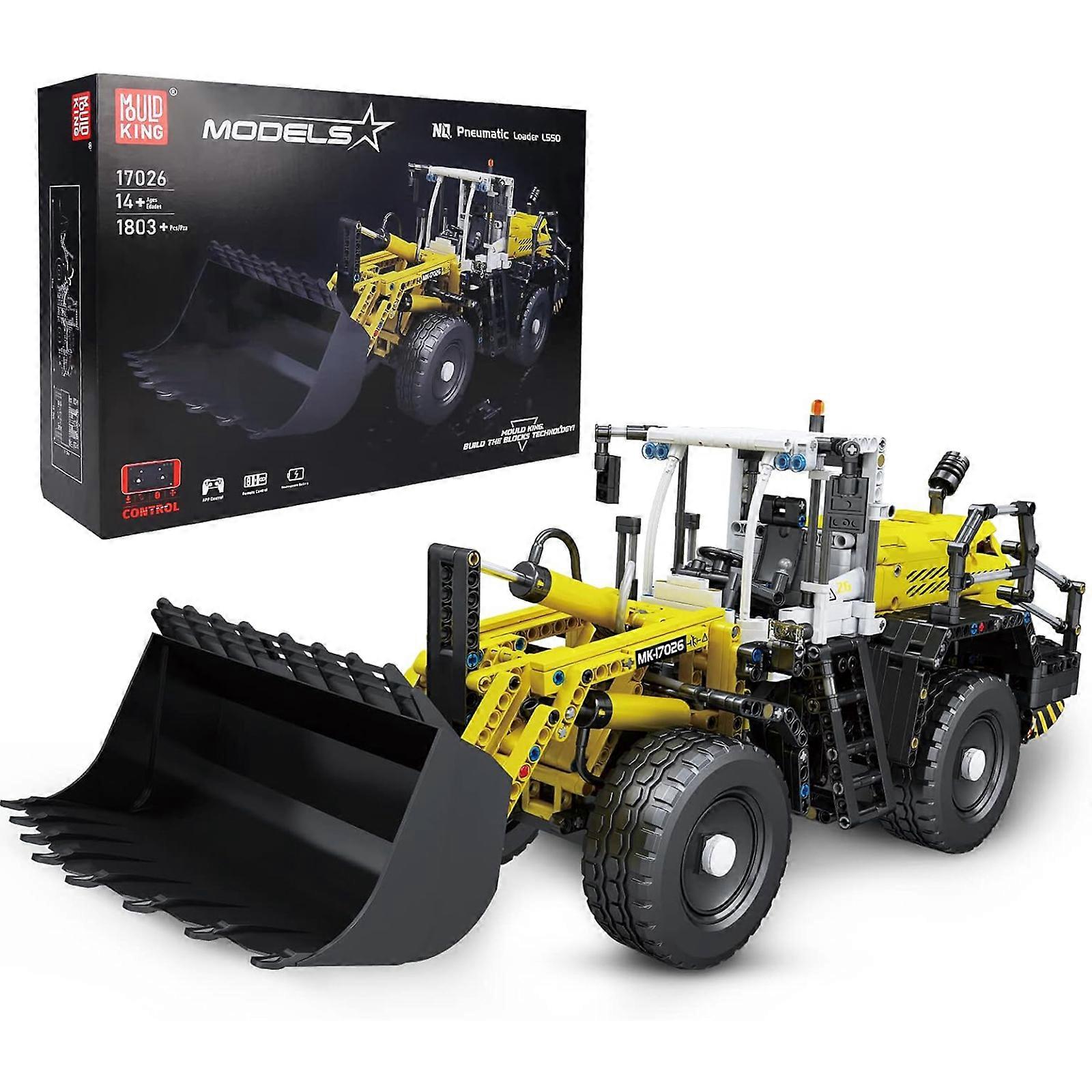 Pneumatic Loader Building Blocks Kits, Technical Construction Vehicles Model with Motor/APP Remote Control, Gift Toy for Kids Age 8+ /Adult Collection
