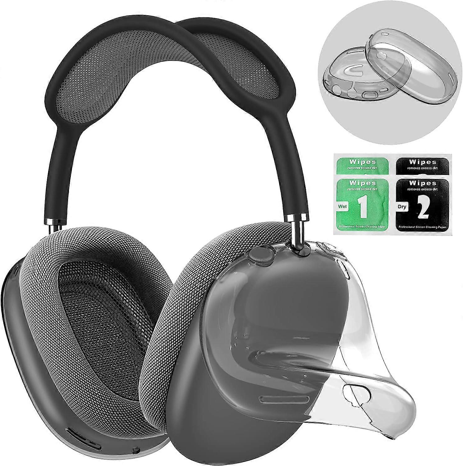 LINCMAN for AirPod Max Case Cover Clear Soft TPU Anti-Scratch Protective Case Cover No Yellowing Tra