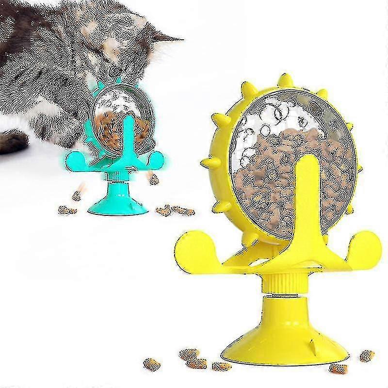 Interactive Cat Toys Kitten Slow Feeder Windmill Leaking Food Toys For Cats High Quality