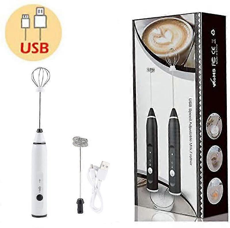 Electric Milk Whisk Handheld Foam Machine USB Egg Whisk Whiteer