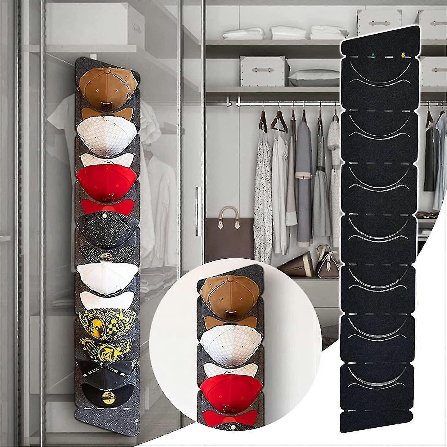 Baseball Cap Display Rack, Door Back Wall Non-woven Large Hanging Hat Storage Bag