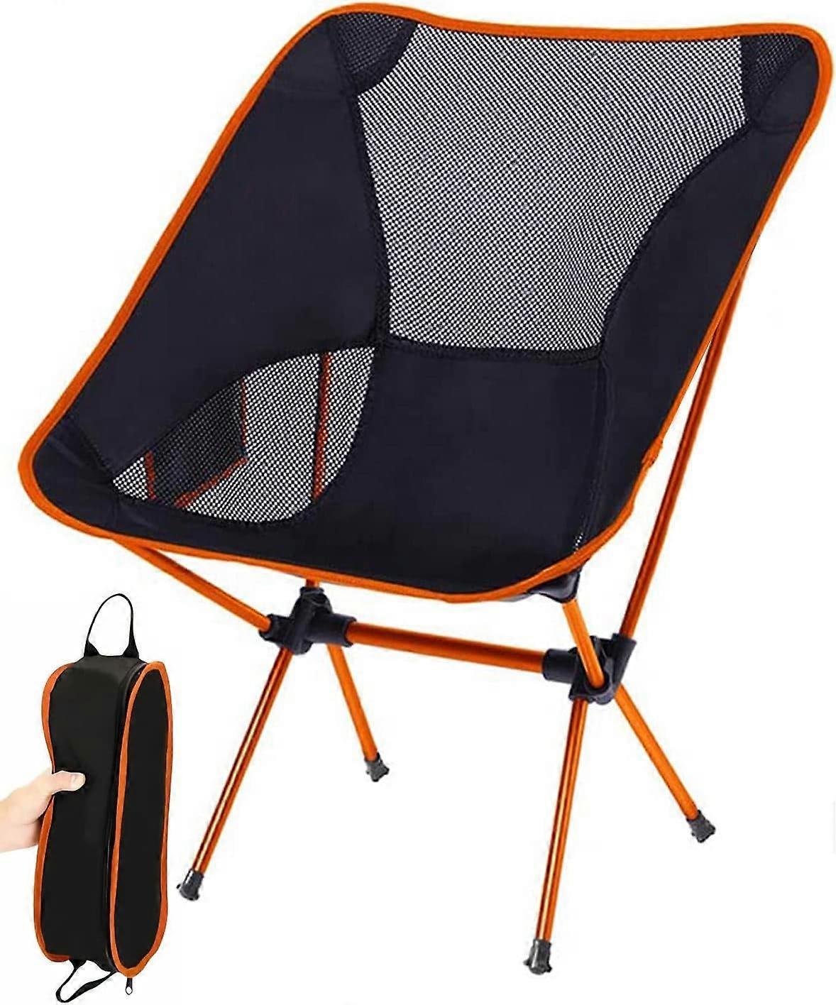 Ultrakevyt retkituoli aikuisille, taitettava retkituoli taskuilla ja kantolaukulla, kompakti ulkona oleva rantatuoli
