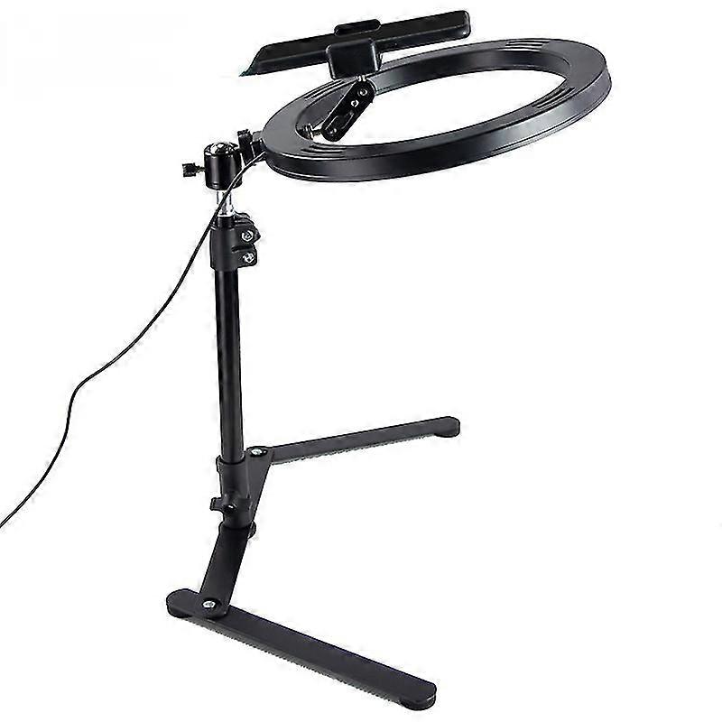 [recommended] Overhead Frame + 10-inch Ring Light + Robotic Arm + Large E Clip-mobile Phone Desktop Bracket Lazy Overhead Shooting Bracket Fill Light
