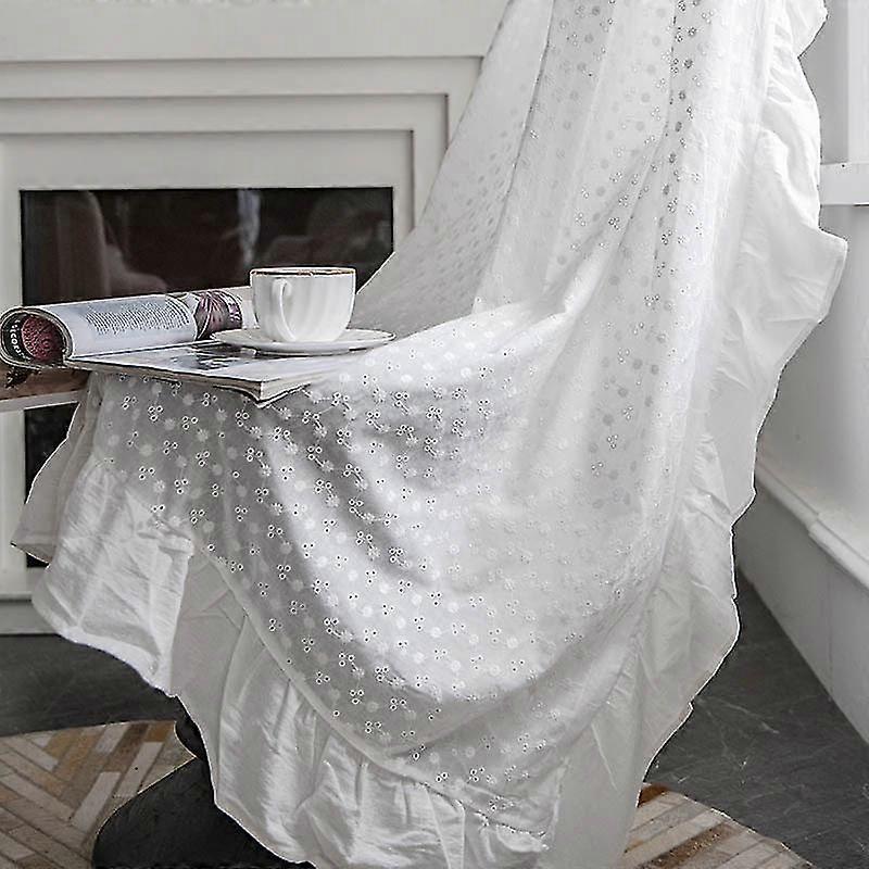 中空刺繍ロータスリーフカーテンセミシェーディングアメリカンリビングルームベッドルームカーテンクロスベイウィンドウロッドカーテン