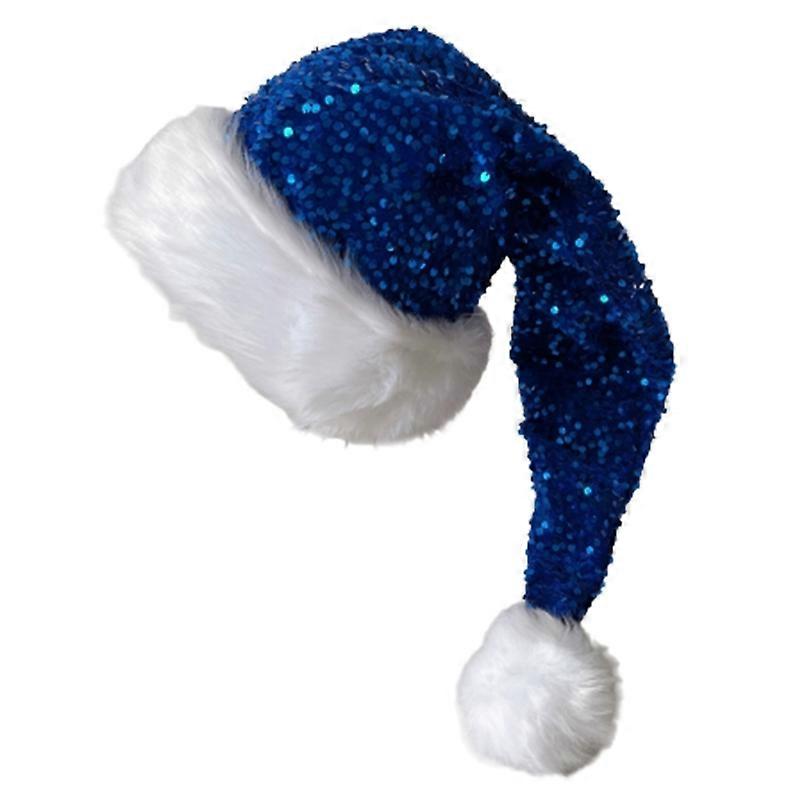 Paillettes Père Noël chapeau épaissir peluche Idéal pour Cosplay Père Noël aides espiègle