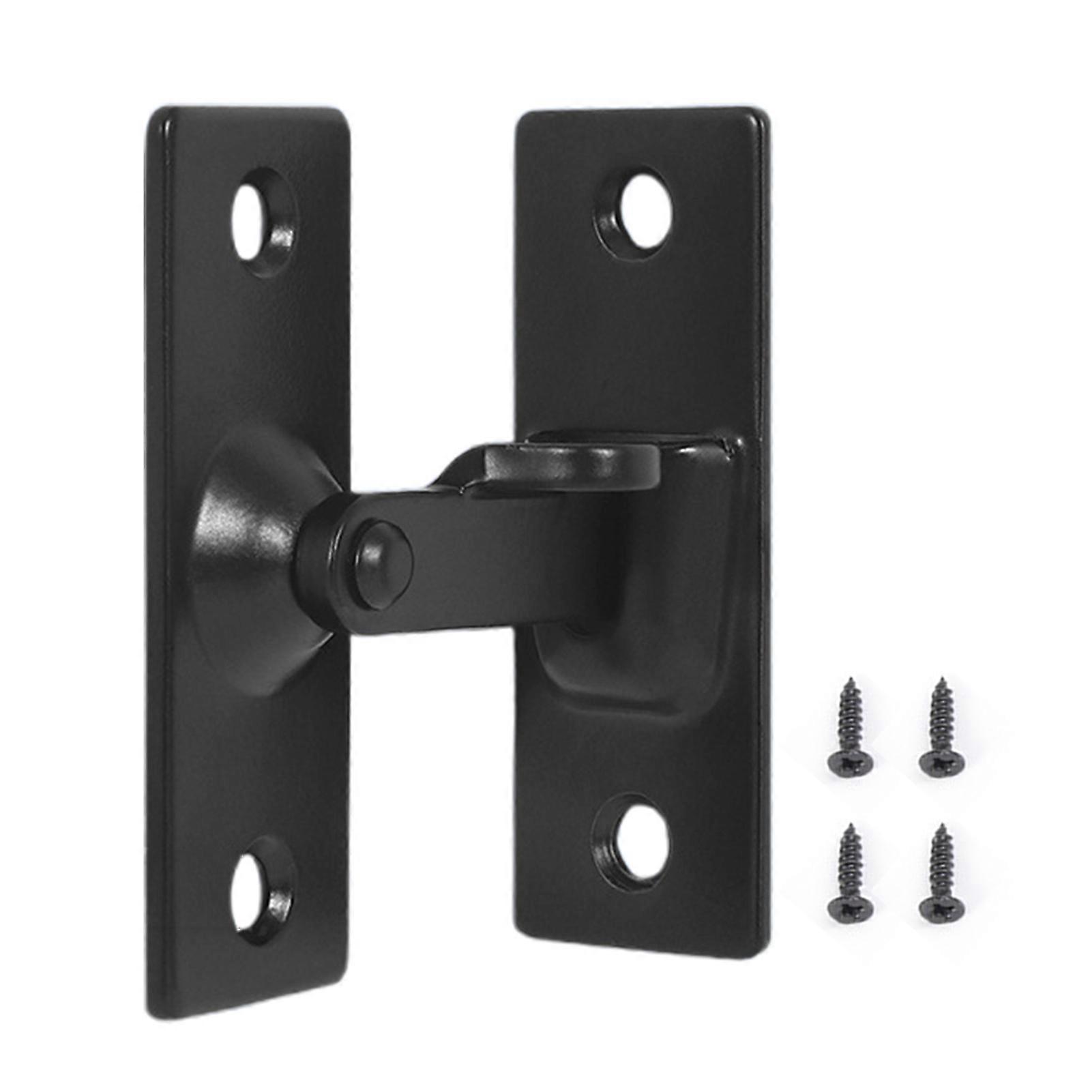 Door Hasp Latch Rustproof Corrosion Resistant Easy Assembly Mini Size 90-Degree Door Latch Sliding Door Lock Latch