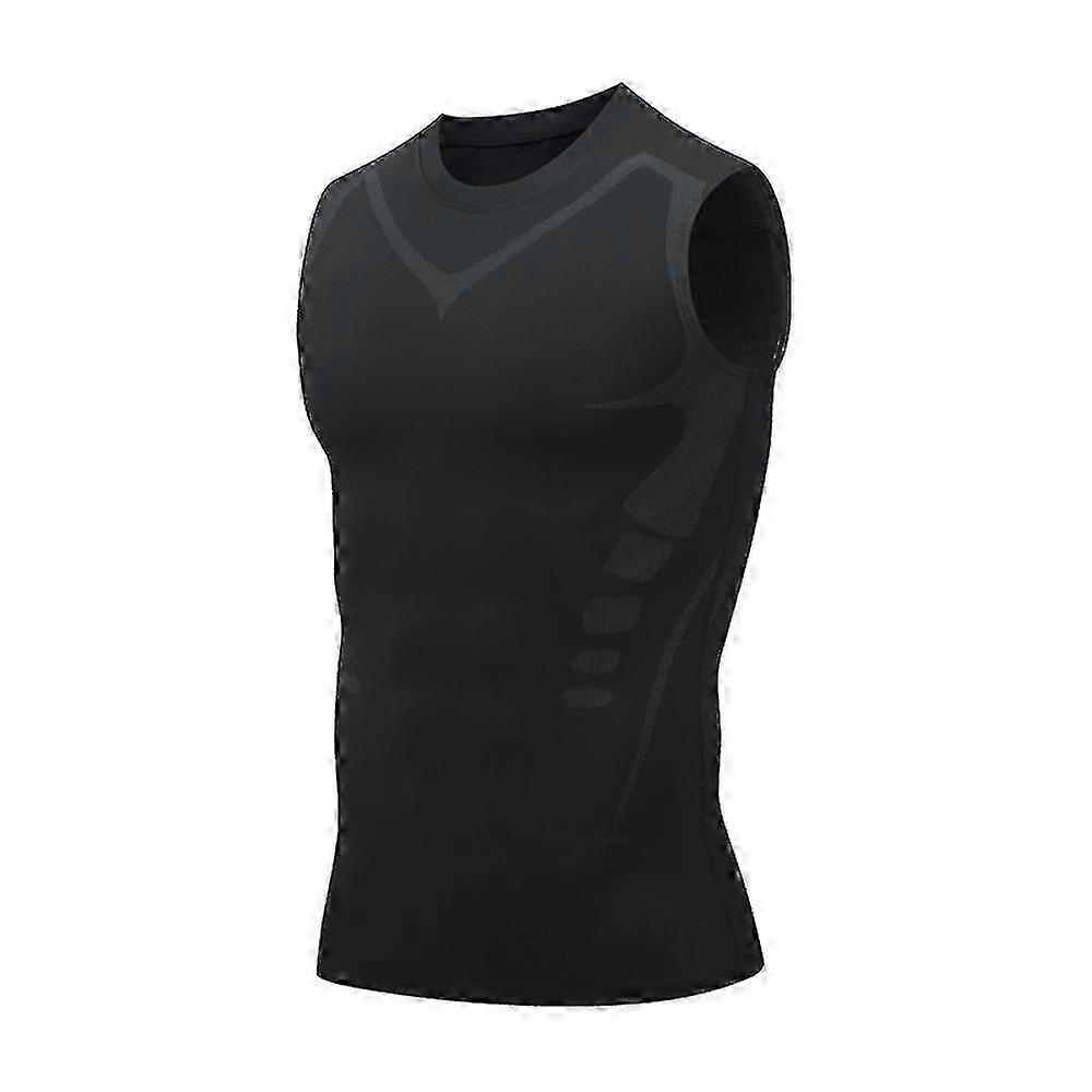 Ionic Shaping Vest, Comfortable And Breathable Ice-silk Fabric For Male To Build A Perfect Body, Ion