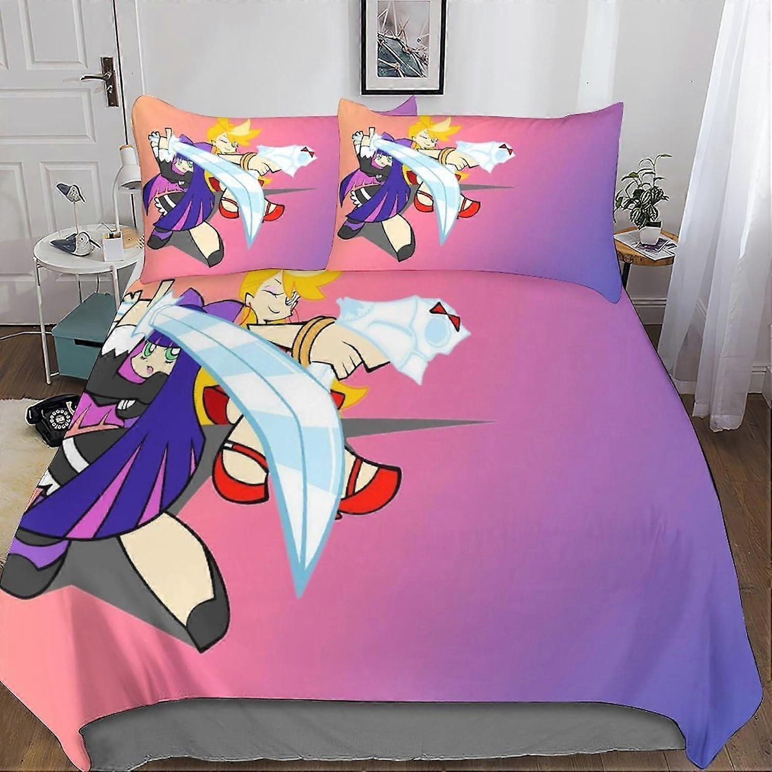 Panty & Stocking with Garterbelt Pattern Duvet Cover Set with Pillowcases,D Printed Panties and Stockings with Garterbelt Microfiber Sets L 135*200 CM
