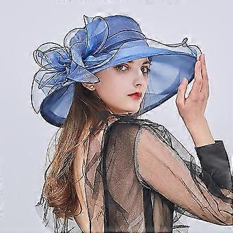 Summer flower net gauze sun hat, beach sun hat sunscreen