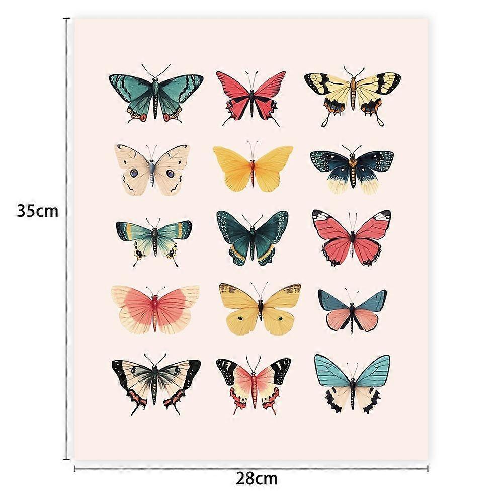 Rectangle with Face Pattern Paper Party Decoration Butterfly 350x280mm