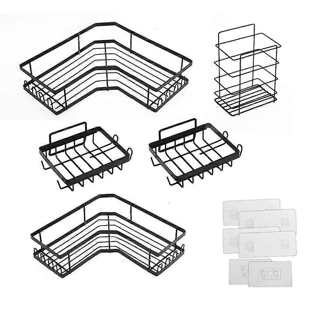 Corner Shower Caddy Soap Holders Rustproof Corrosion Resistant Waterproof No Drilling Simple Installation Shower Rack Shelf