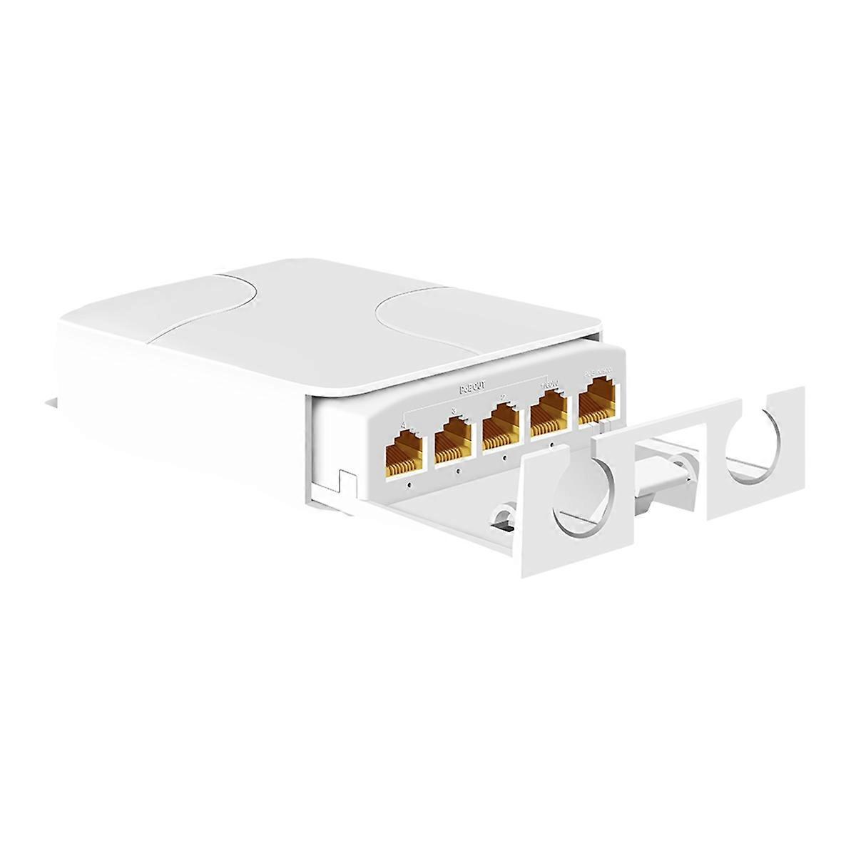 New 4-Port IP55 Outdoor Waterproof POE Repeater 1000Mbps 1 to 4 Network Switch PoE Extender for IP