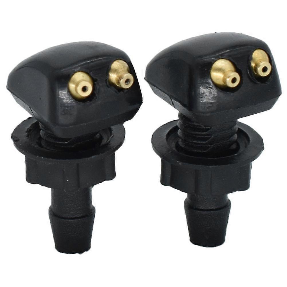 2x Universal Front Windshield Washer Wiper Nozzle Sprayer Sprinkler Water Spout Outlet For Toyota Mazda Hyundai