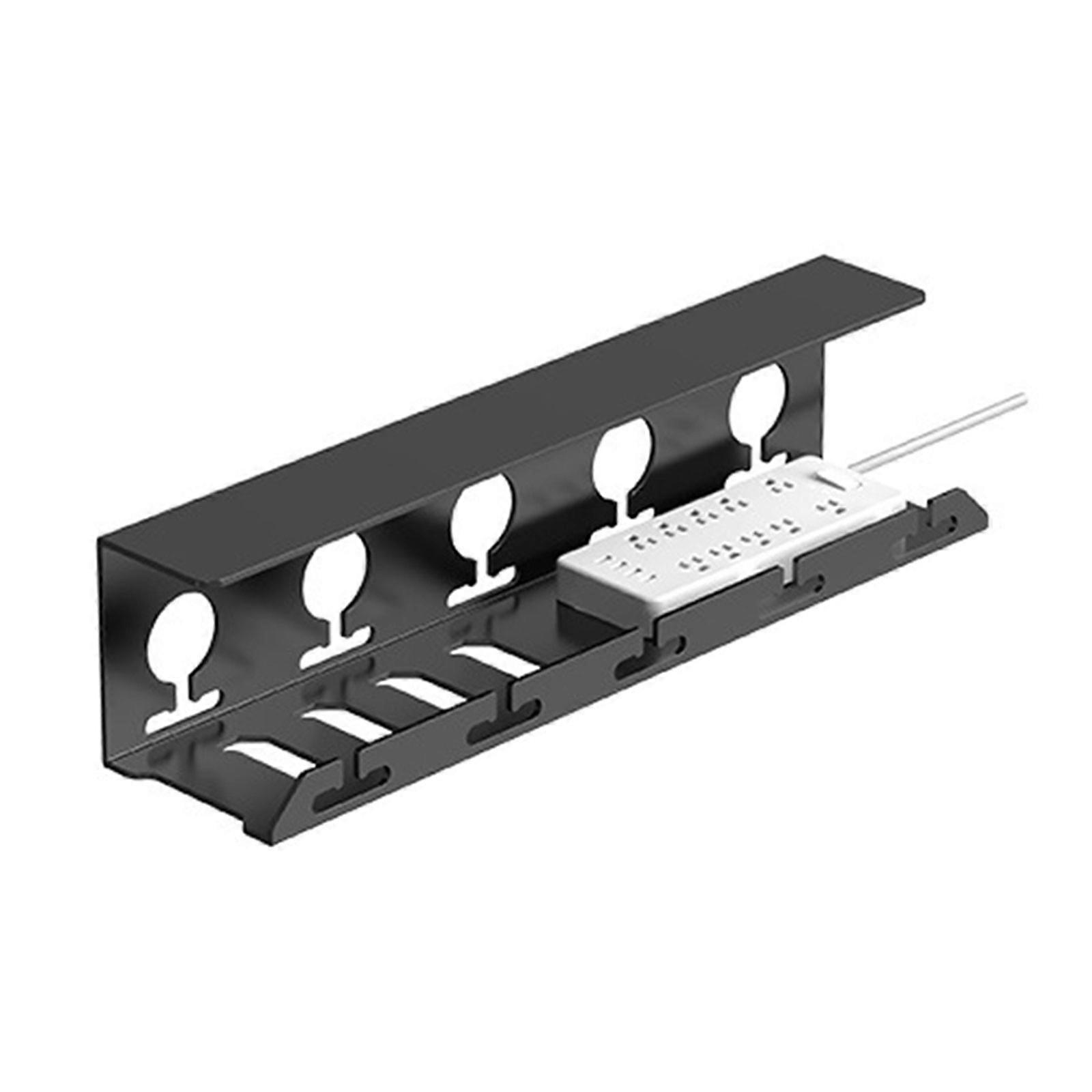 Convenient Wire Management Tray Retractable Power Socket Rack Cable Storage Shelf Extendable Cables Holder for Office